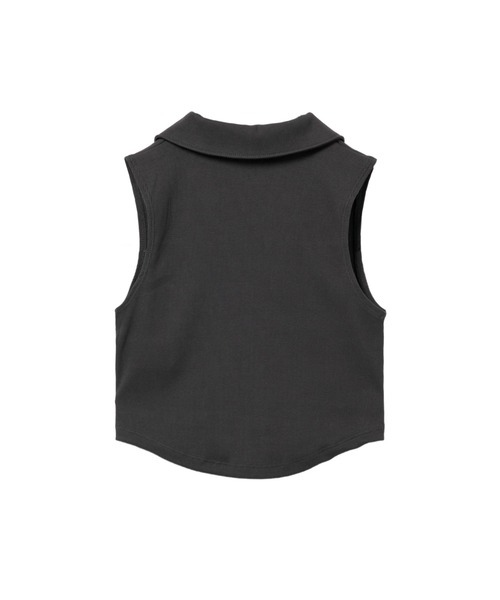 A BATHING APE（アベイシングエイプ）の「POLO VEST（タンクトップ・レディース・グレー/アイボリー/グリーン・X-SMALL/SMALL）」の5枚目の写真