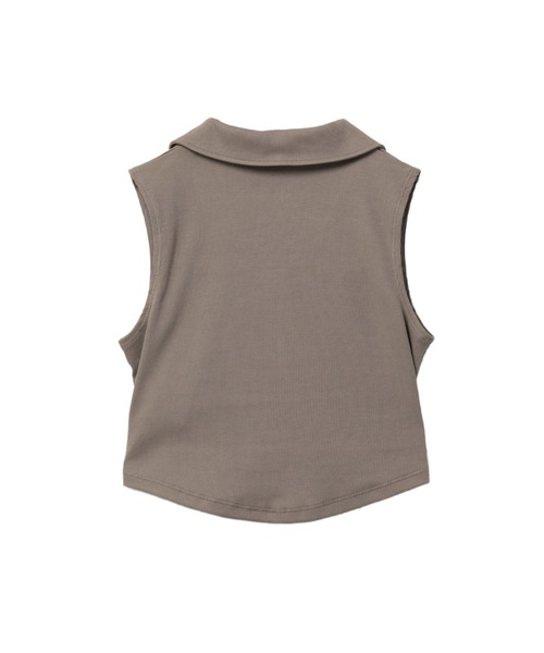 A BATHING APE（アベイシングエイプ）の「POLO VEST（タンクトップ・レディース・グレー/アイボリー/グリーン・X-SMALL/SMALL）」の6枚目の写真