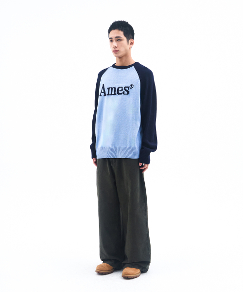 AMESWORLDWIDE(アメスワールドワイド)の「BASIC RAGLAN PULLOVER KNIT BLUE(ニット/セーター・メンズ・その他・LARGE/MEDIUM/SMALL)」の8枚目の写真