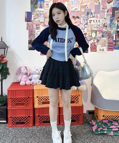 AMESWORLDWIDE(アメスワールドワイド)の「BASIC RAGLAN PULLOVER KNIT BLUE(ニット/セーター・メンズ・その他・LARGE/MEDIUM/SMALL)」の14枚目の写真