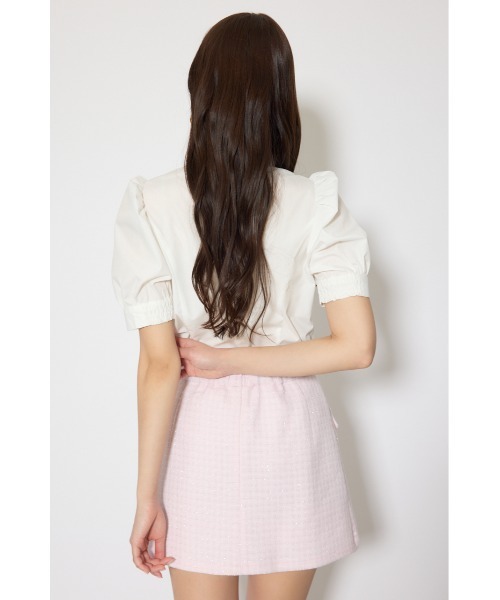rienda(リエンダ)の「【森香澄さん着用】スカーフ付きハーフスリーブブラウス 春服(シャツ/ブラウス・レディース・ブルー/ライトイエロー/ホワイト・FREE)」の8枚目の写真