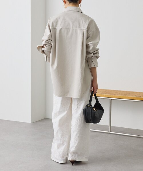 RIVE DROITE（リヴドロワ）の「【トレンド感抜群】シフリ刺繍パンツ（その他パンツ・レディース・オフホワイト/ブラック・38/36）」の9枚目の写真