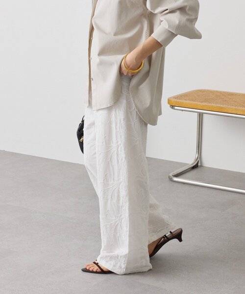 RIVE DROITE（リヴドロワ）の「【トレンド感抜群】シフリ刺繍パンツ（その他パンツ・レディース・オフホワイト/ブラック・38/36）」の7枚目の写真