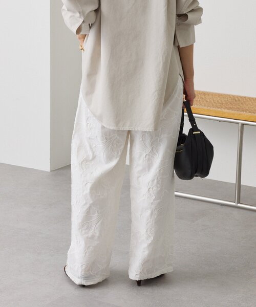 RIVE DROITE（リヴドロワ）の「【トレンド感抜群】シフリ刺繍パンツ（その他パンツ・レディース・オフホワイト/ブラック・38/36）」の6枚目の写真