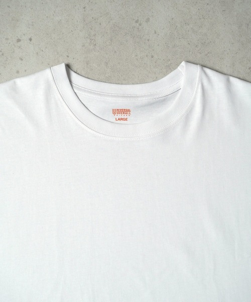 UNIVERSAL OVERALL(ユニバーサルオーバーオール)の「"07"≪UNIVERSAL OVERALL≫パックT 2枚セット 7.5oz ヘビーウェイト 半袖Tシャツ(Tシャツ/カットソー・メンズ・オフホワイト/ブラック・S/M/L/XL)」の9枚目の写真