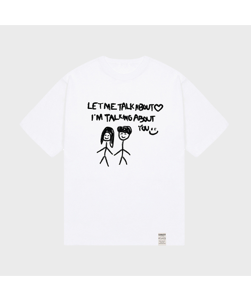GRAVER（グレーバー）の「[ユニセックス]ドゥードゥルアバウトユー 半袖Tシャツ_3カラー（Tシャツ/カットソー・レディース・ライトグレー/ホワイト/ブラック・X-LARGE/LARGE/SMALL/MEDIUM）」の2枚目の写真