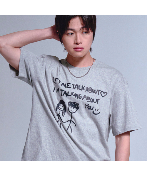 GRAVER（グレーバー）の「[ユニセックス]ドゥードゥルアバウトユー 半袖Tシャツ_3カラー（Tシャツ/カットソー・レディース・ライトグレー/ホワイト/ブラック・X-LARGE/LARGE/SMALL/MEDIUM）」の3枚目の写真