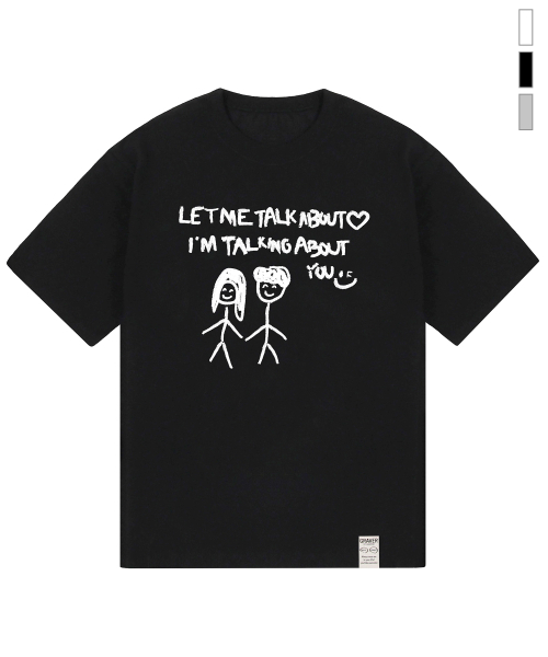 GRAVER（グレーバー）の「[ユニセックス]ドゥードゥルアバウトユー 半袖Tシャツ_3カラー（Tシャツ/カットソー・レディース・ライトグレー/ホワイト/ブラック・X-LARGE/LARGE/SMALL/MEDIUM）」の4枚目の写真
