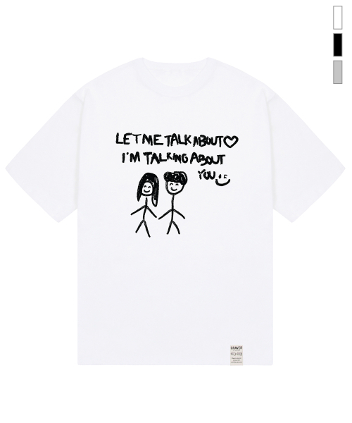 GRAVER（グレーバー）の「[ユニセックス]ドゥードゥルアバウトユー 半袖Tシャツ_3カラー（Tシャツ/カットソー・レディース・ライトグレー/ホワイト/ブラック・X-LARGE/LARGE/SMALL/MEDIUM）」の5枚目の写真