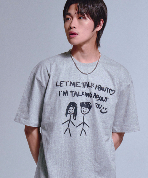 GRAVER（グレーバー）の「[ユニセックス]ドゥードゥルアバウトユー 半袖Tシャツ_3カラー（Tシャツ/カットソー・レディース・ライトグレー/ホワイト/ブラック・X-LARGE/LARGE/SMALL/MEDIUM）」の6枚目の写真