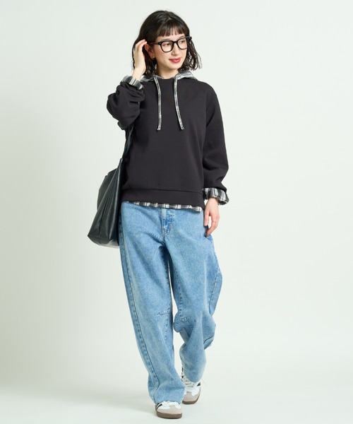 A.D.C.L.（エーディーシーエル）の「ケミカルデニム バレルパンツ（デニムパンツ・レディース・サックスブルー・L/M）」の9枚目の写真
