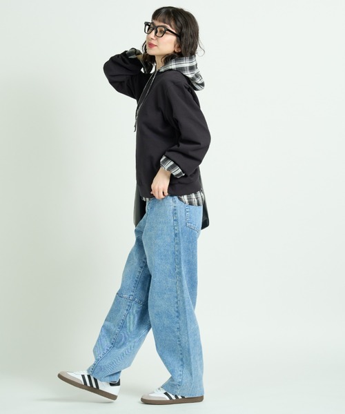 A.D.C.L.（エーディーシーエル）の「ケミカルデニム バレルパンツ（デニムパンツ・レディース・サックスブルー・L/M）」の11枚目の写真