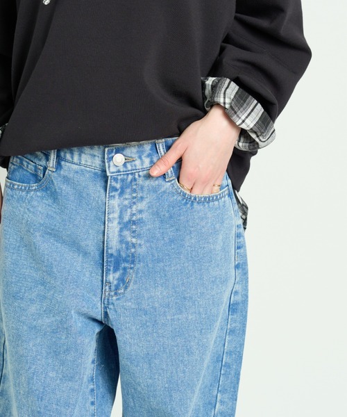 A.D.C.L.（エーディーシーエル）の「ケミカルデニム バレルパンツ（デニムパンツ・レディース・サックスブルー・L/M）」の14枚目の写真