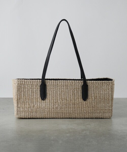 GALLEST（ギャレスト）の「スクエアかごバッグ（ハンドバッグ・レディース・ベージュ/ブラック・00）」の2枚目の写真