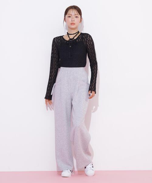 JILL by JILL STUART(ジルバイジルスチュアート)の「サイドリボンスウェットパンツ(その他パンツ・レディース・ホワイト/グレー/ピンク・FREE)」の12枚目の写真