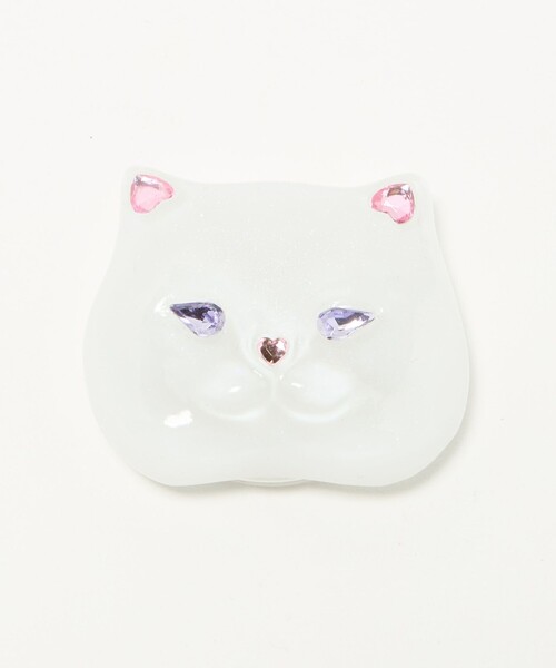Casselini(キャセリーニ)の「<CASSELINI>キャット スマホグリップ< Select by EMMEL REFINES >(スマホグッズ・レディース・ライトブルー/ホワイト/ブラック・FREE)」の2枚目の写真