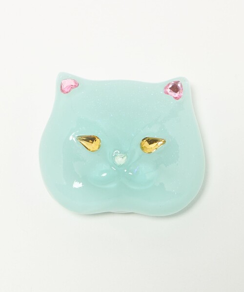 Casselini(キャセリーニ)の「<CASSELINI>キャット スマホグリップ< Select by EMMEL REFINES >(スマホグッズ・レディース・ライトブルー/ホワイト/ブラック・FREE)」の1枚目の写真