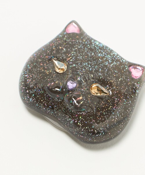 Casselini(キャセリーニ)の「<CASSELINI>キャット スマホグリップ< Select by EMMEL REFINES >(スマホグッズ・レディース・ライトブルー/ホワイト/ブラック・FREE)」の6枚目の写真