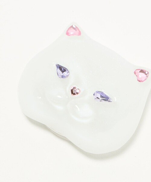 Casselini(キャセリーニ)の「<CASSELINI>キャット スマホグリップ< Select by EMMEL REFINES >(スマホグッズ・レディース・ライトブルー/ホワイト/ブラック・FREE)」の7枚目の写真
