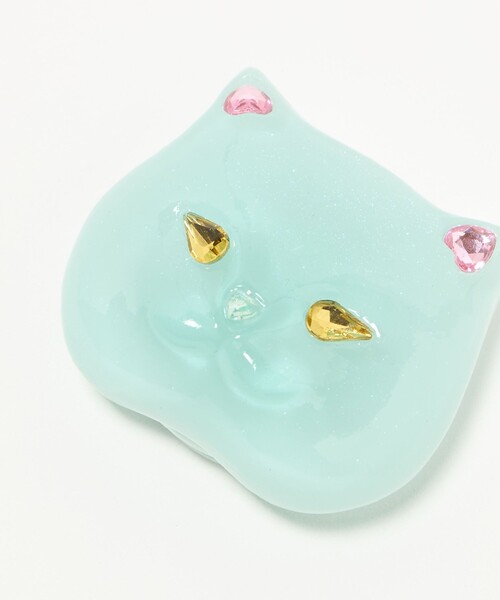 Casselini(キャセリーニ)の「<CASSELINI>キャット スマホグリップ< Select by EMMEL REFINES >(スマホグッズ・レディース・ライトブルー/ホワイト/ブラック・FREE)」の8枚目の写真
