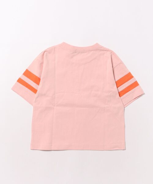 Daddy Oh Daddy（ダディーオーダディー）の「ロゴプリント袖ライン半袖Ｔシャツ（Tシャツ/カットソー・キッズ・ピンク/ブラック・100/110/120/130/140/150/160）」の8枚目の写真