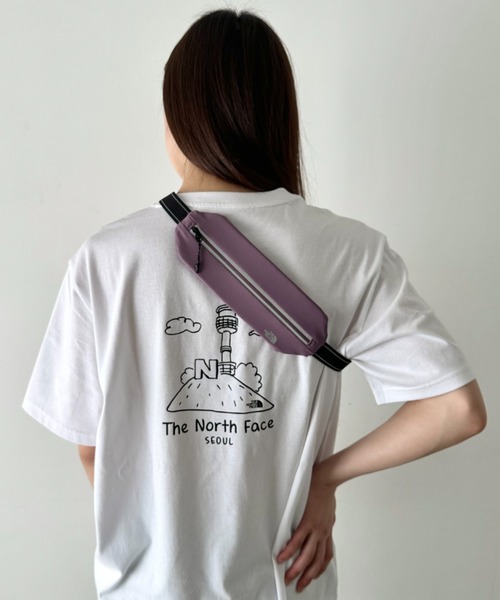 THE NORTH FACE(ザノースフェイス)の「THE NORTH FACE(ザ・ノースフェイス)/ 軽量 スマホ ウエストポーチ ボディバッグ ランニングベルト スリム ロゴプリント /TNF SLIM RUN BELT(ボディバッグ/ウエストポーチ・レディース・パープル/ブラック/ブラウン・FREE)」の15枚目の写真