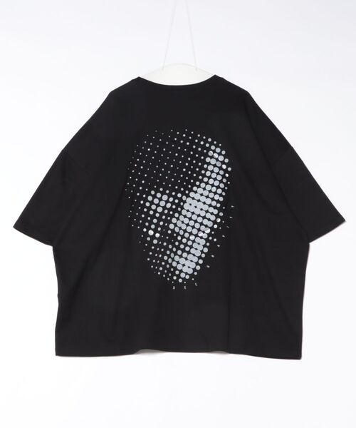 a.p.o.v.(エーピーオービー)の「a.p.o.v. サークルパッチドットアートスカルバックプリントオーバーサイズTシャツ(Tシャツ/カットソー・メンズ・ブラック/ホワイト/イエロー・ONESIZE)」の5枚目の写真