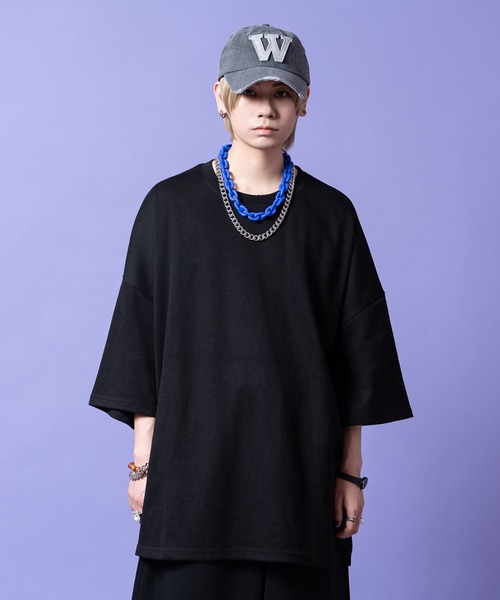 a.p.o.v.(エーピーオービー)の「a.p.o.v. サークルパッチドットアートスカルバックプリントオーバーサイズTシャツ(Tシャツ/カットソー・メンズ・ブラック/ホワイト/イエロー・ONESIZE)」の13枚目の写真