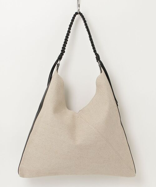 fredy emue（フレディエミュ）の「LE VERNIS　ロープワンハンドルキャンバスバッグ（ショルダーバッグ・レディース・ブラック/ブラウン・FREE）」の2枚目の写真