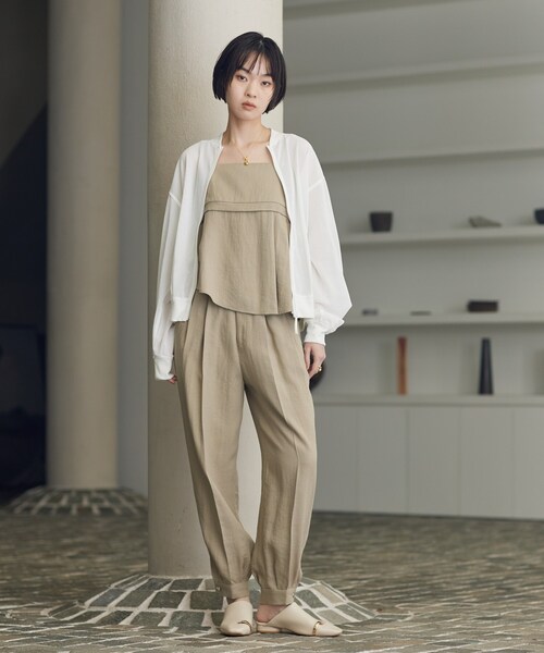 GALLEST（ギャレスト）の「【セットアップ可能】イレヘムキャミブラウス（シャツ/ブラウス・レディース・オリーブ/ブラック・38）」の8枚目の写真