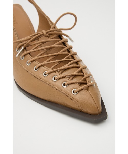 MOUSSY(マウジー)の「POINTED LACE UP ミュール(サンダル・レディース・ブラック/ベージュ・SMALL/MEDIUM/LARGE)」の8枚目の写真