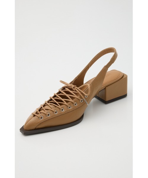 MOUSSY(マウジー)の「POINTED LACE UP ミュール(サンダル・レディース・ブラック/ベージュ・SMALL/MEDIUM/LARGE)」の9枚目の写真