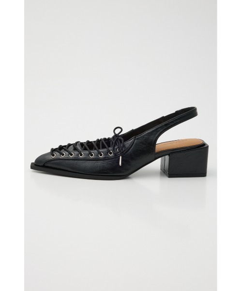 MOUSSY(マウジー)の「POINTED LACE UP ミュール(サンダル・レディース・ブラック/ベージュ・SMALL/MEDIUM/LARGE)」の11枚目の写真