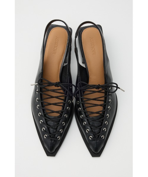 MOUSSY(マウジー)の「POINTED LACE UP ミュール(サンダル・レディース・ブラック/ベージュ・SMALL/MEDIUM/LARGE)」の13枚目の写真