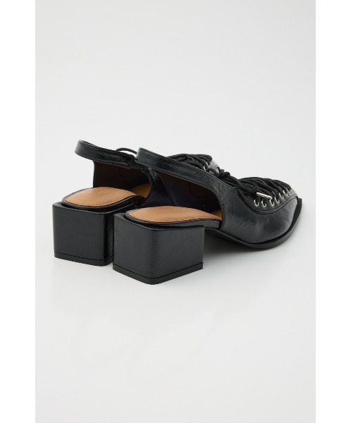 MOUSSY(マウジー)の「POINTED LACE UP ミュール(サンダル・レディース・ブラック/ベージュ・SMALL/MEDIUM/LARGE)」の14枚目の写真