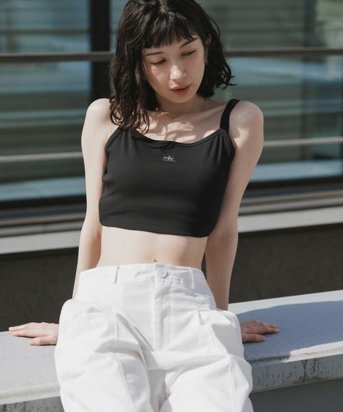 セール】Calvin Klein/カルバンクライン SL WOVEN LABEL 2X2 BABY RIB