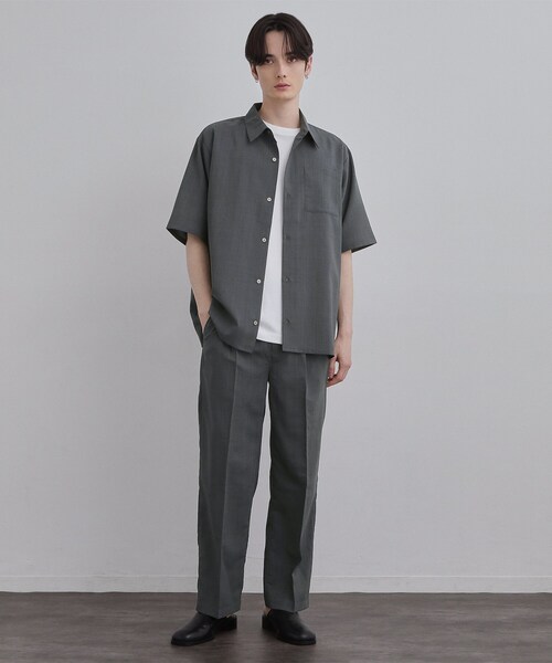 tk.TAKEO KIKUCHI(ティーケータケオキクチ)の「AIRY DRYレギュラーカラーシャツ/吸水速乾/UVカット/マシーンウォッシャブル/洗濯可/イージーケア(シャツ/ブラウス・メンズ・ブラック/ベージュ/チャコールグレー・03/02/01)」の12枚目の写真