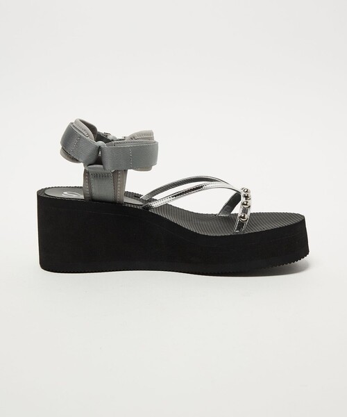 SY UNITED ARROWS(シーユナイテッドアローズ)の「<SY> ベルクロスタッズ サンダル70↑(サンダル・レディース・シルバー/ブラック・22.5cm/23.5cm/24.5cm/25.5cm)」の5枚目の写真