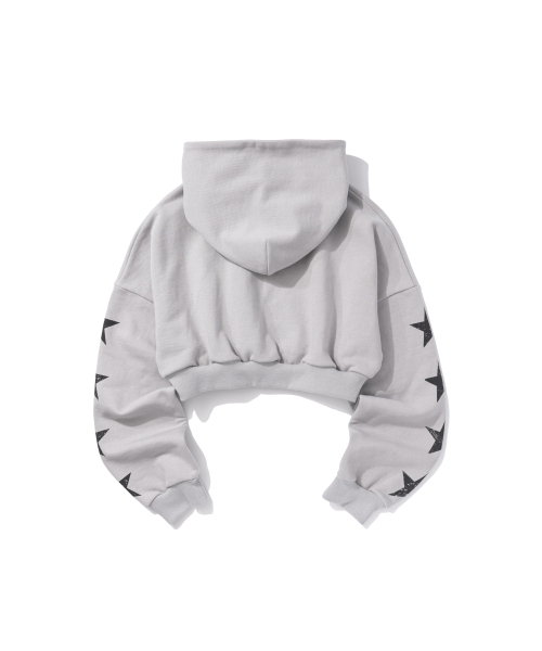 EXTRAORDINARY（エクストラオーディナリー）の「W STARLIGHT CROP HOODIE L/GREY（パーカー・レディース・その他・F）」の2枚目の写真