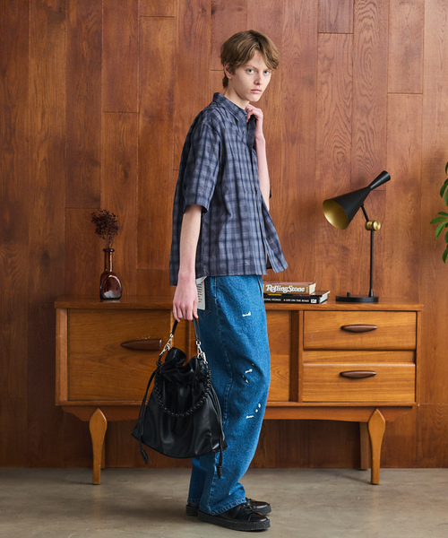 OSKR（オーエスケーアール）の「OSKR / オーエスケーアール Ombre Sheer Check S/S Shirt（シャツ/ブラウス・メンズ・ブラック/ネイビー・MEDIUM/LARGE）」の13枚目の写真