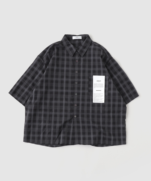 OSKR（オーエスケーアール）の「OSKR / オーエスケーアール Ombre Sheer Check S/S Shirt（シャツ/ブラウス・メンズ・ブラック/ネイビー・MEDIUM/LARGE）」の10枚目の写真