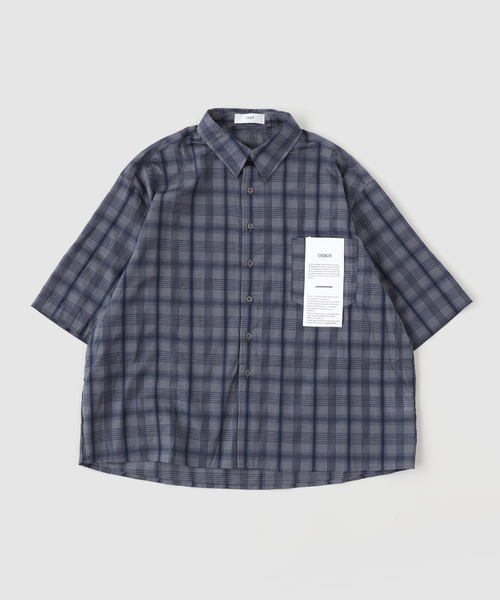 OSKR（オーエスケーアール）の「OSKR / オーエスケーアール Ombre Sheer Check S/S Shirt（シャツ/ブラウス・メンズ・ブラック/ネイビー・MEDIUM/LARGE）」の9枚目の写真