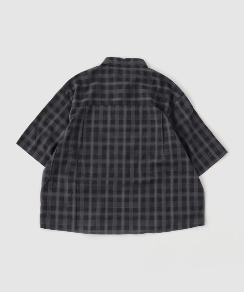 OSKR（オーエスケーアール）の「OSKR / オーエスケーアール Ombre Sheer Check S/S Shirt（シャツ/ブラウス・メンズ・ブラック/ネイビー・MEDIUM/LARGE）」の8枚目の写真