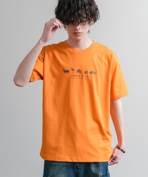 LOGOS ロゴス 吸汗速乾 スパイラルヤーンアニマルプリント半袖Tシャツ