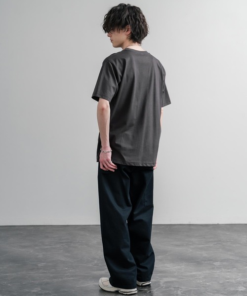 LOGOS（ロゴス）の「LOGOS ロゴス 吸汗速乾 スパイラルヤーンアニマルプリント半袖Tシャツ（Tシャツ/カットソー・メンズ・オフホワイト/オレンジ/ネイビー/サンドベージュ/スミクロ・M/LL/L）」の15枚目の写真