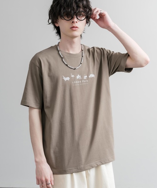 LOGOS（ロゴス）の「LOGOS ロゴス 吸汗速乾 スパイラルヤーンアニマルプリント半袖Tシャツ（Tシャツ/カットソー・メンズ・オフホワイト/オレンジ/ネイビー/サンドベージュ/スミクロ・M/LL/L）」の17枚目の写真