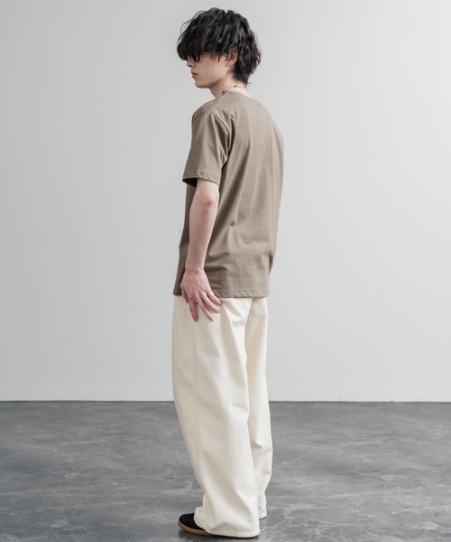 LOGOS（ロゴス）の「LOGOS ロゴス 吸汗速乾 スパイラルヤーンアニマルプリント半袖Tシャツ（Tシャツ/カットソー・メンズ・オフホワイト/オレンジ/ネイビー/サンドベージュ/スミクロ・M/LL/L）」の19枚目の写真