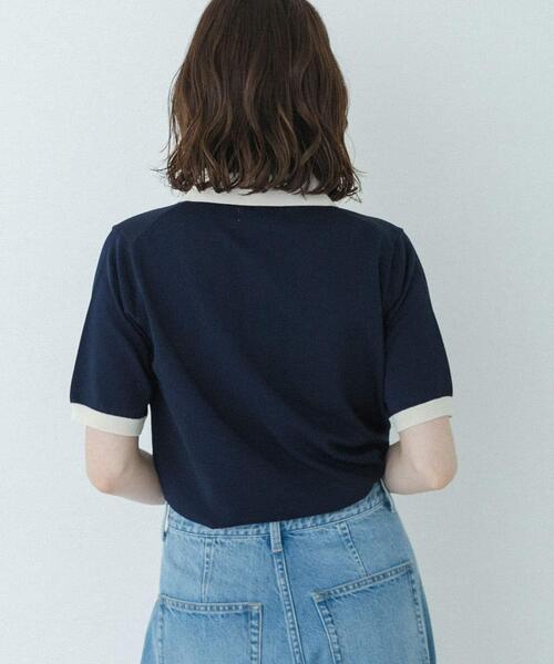 URBAN RESEARCH Sonny Label(アーバンリサーチサニーレーベル)の「配色襟ニットポロシャツ(ニット/セーター・レディース・ミント/ネイビー/ブラウン/チャコールグレー/その他1・FREE)」の20枚目の写真