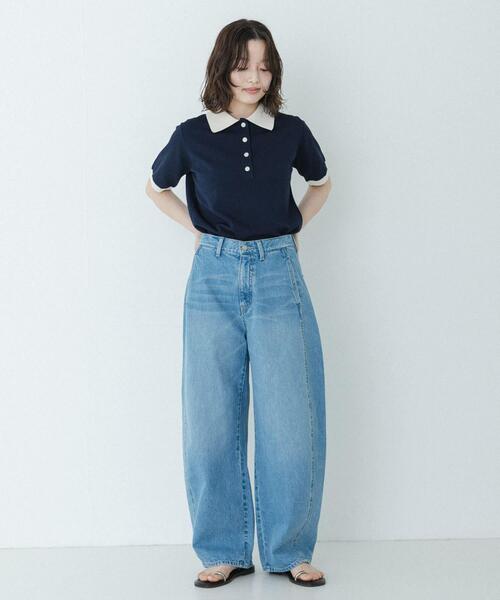 URBAN RESEARCH Sonny Label(アーバンリサーチサニーレーベル)の「配色襟ニットポロシャツ(ニット/セーター・レディース・ミント/ネイビー/ブラウン/チャコールグレー/その他1・FREE)」の19枚目の写真