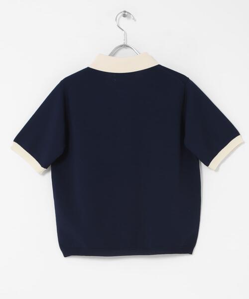 URBAN RESEARCH Sonny Label(アーバンリサーチサニーレーベル)の「配色襟ニットポロシャツ(ニット/セーター・レディース・ミント/ネイビー/ブラウン/チャコールグレー/その他1・FREE)」の16枚目の写真